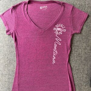 Gear For Sports Magenta Double Arrow Montana V-Neck Tee